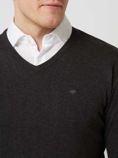 Tom Tailor Pullover aus Baumwolle  Dunkelgrau Melange 3