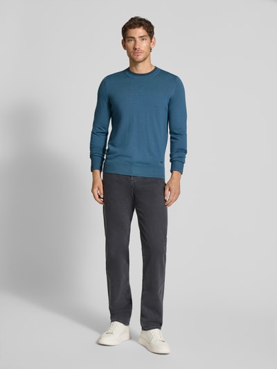 Paul Smith Regular Fit Strickpullover aus reiner Wolle Blau 1