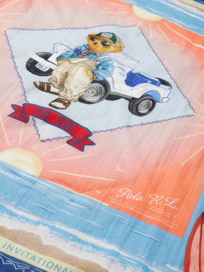 Polo Ralph Lauren Schal mit Motiv-Print Modell 'BEARDANA' Blau 2