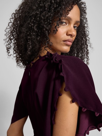 Victoria Beckham Midikleid aus Viskose-Mix Bordeaux 3