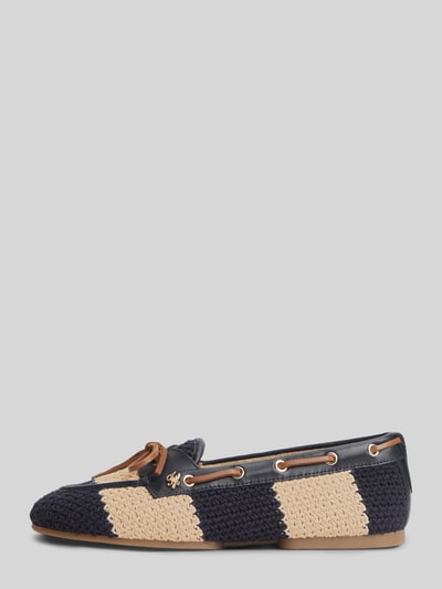 Tommy Hilfiger Loafer in Strukturoptik mit Schleife Dunkelblau 2