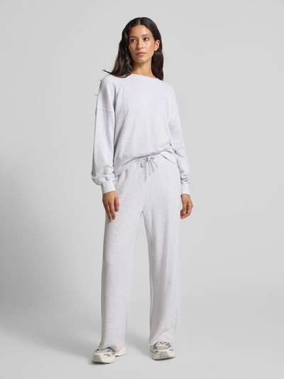 American Vintage Oversized Sweatshirt mit Rundhalsausschnitt Modell 'ATUBAY' Hellgrau Melange 1