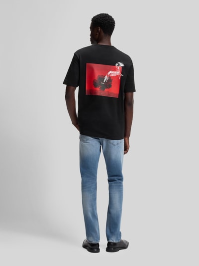 HUGO Relaxed Fit T-Shirt mit Rückenprint Black 5
