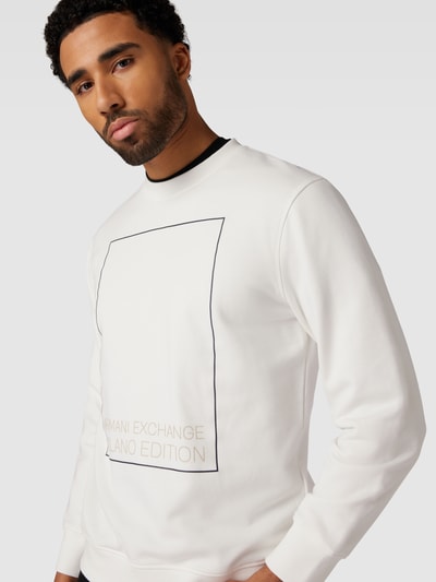 ARMANI EXCHANGE Sweatshirt met labelprint Offwhite - 3