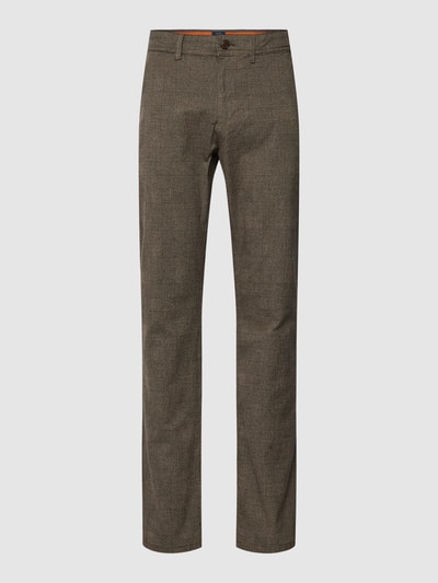 MCNEAL Slim fit pantalon met paspelzakken aan de achterkant Middenbruin - 2