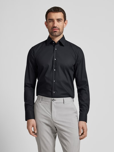 BOSS Slim Fit Businesshemd aus Popeline mit Stretch-Anteil Black 4