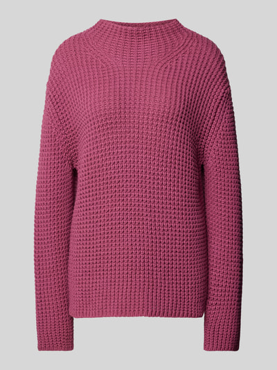 Marc O'Polo Denim Strickpullover mit Rundhalsausschnitt Fuchsia 1