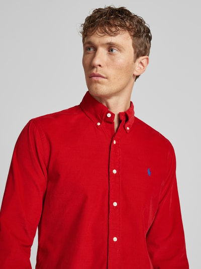 Polo Ralph Lauren Custom fit vrijetijdsoverhemd met logostitching Rood - 3