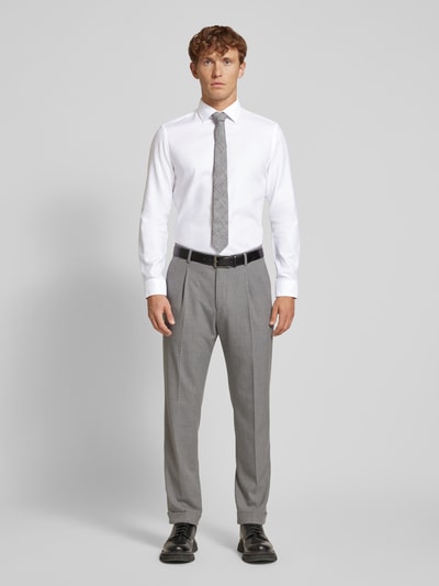 Jake*s Slim Fit Business-Hemd mit Kentkragen Weiss 1