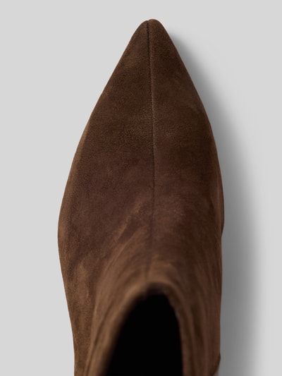 Produktfoto, Stiefeletten aus echtem Rindsleder von Tamaris, braunes Wildleder, spitze Form, glatte Textur, Damen Stiefeletten von Tamaris