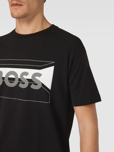 BOSS Green T-shirt met labelprint Zwart - 3