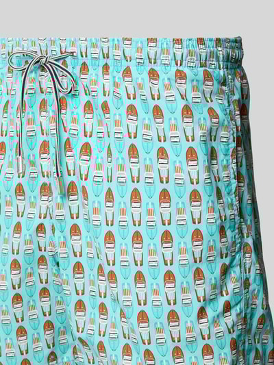 Zeybra Badehose mit elastischem Bund Tuerkis 2