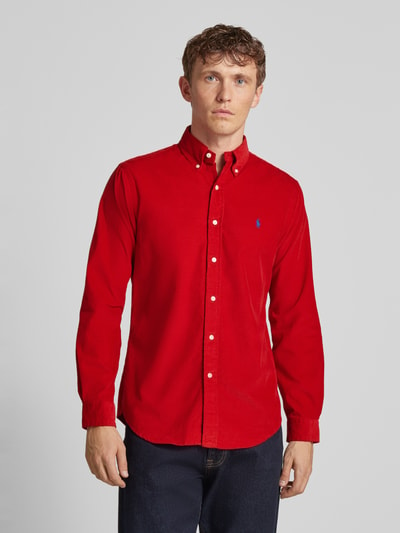 Polo Ralph Lauren Custom fit vrijetijdsoverhemd met logostitching Rood - 4