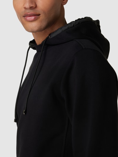 Christian Berg Men Hoodie mit Ripp-Einsatz Black 3