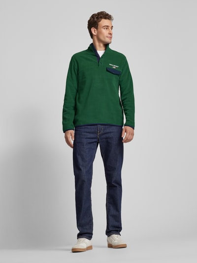 Polo Sport Gebreide pullover met labelstitching Groen - 1