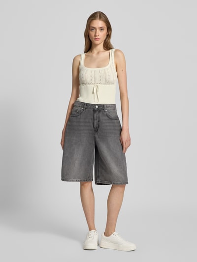 Review Tanktop mit Square-Neck-Ausschnitt Offwhite 1