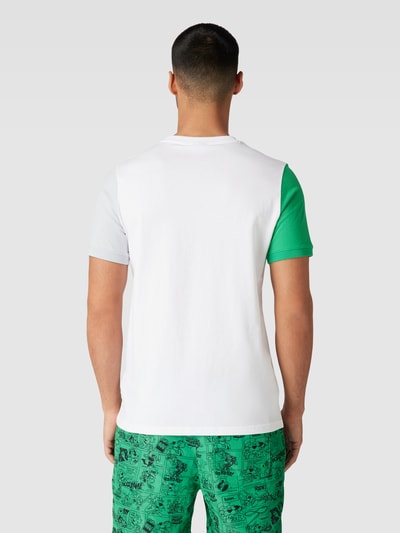 PUMA PERFORMANCE T-shirt met labelprint, model 'Classics Block Tee' Wit - 5