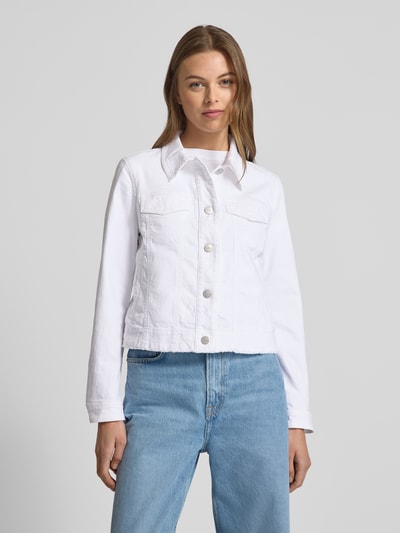 Marc Cain Regular Fit Jeansjacke mit Brusttaschen Weiss 4