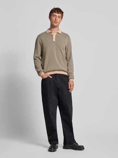 Blend Gebreide pullover met polokraag, model 'BAO POLO KNIT' Offwhite - 1