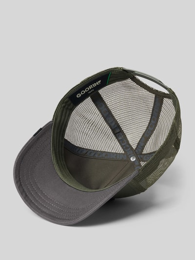 Produktfoto, Trucker Cap mit Stitching Modell 'Boss' von GOORIN BROS., mieszanka bawełny, daszek wzmocniony, regulowana długość, oliwkowy, haft, struktura siateczki