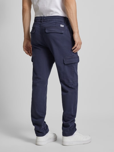 Pepe Jeans Spodnie cargo o kroju slim fit ze sznurkiem model ‘Gymdigo’ Niebieski 5