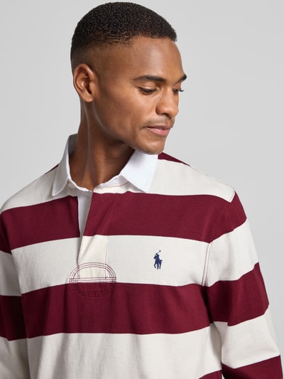 Polo Ralph Lauren Sweatshirt met polokraag en labelstitching Donkerrood - 3