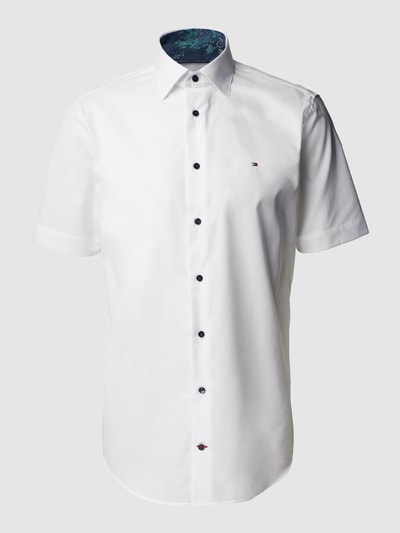 Tommy Hilfiger Regular Fit Business-Hemd aus Baumwolle Weiss 2