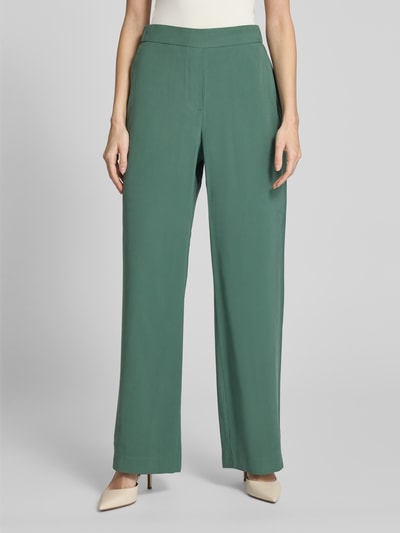 Jake*s Collection Stoffhose aus Viskose-Mix mit elastischem Bund Dunkelgruen 4