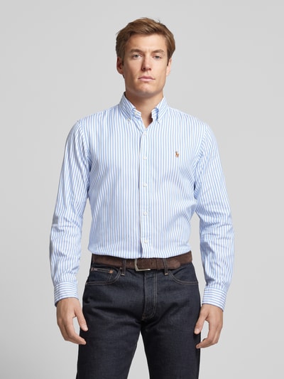 Polo Ralph Lauren Regular Fit Freizeithemd mit Label-Stitching Bleu 4