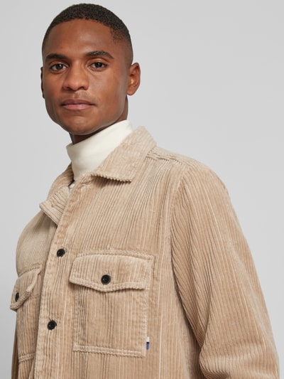 OLYMP Level Five Slim Fit Hemdjacke mit Label-Detail Beige 3