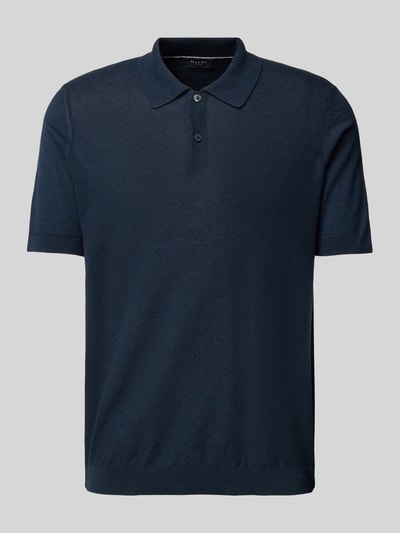 MAERZ Muenchen Poloshirt met ribboorden Oceaanblauw gemêleerd - 2