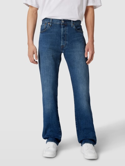 Levi's® Jeansy z prostą nogawką i 5 kieszeniami model ‘501 BEST OF LOVE’ Jeansowy niebieski 4