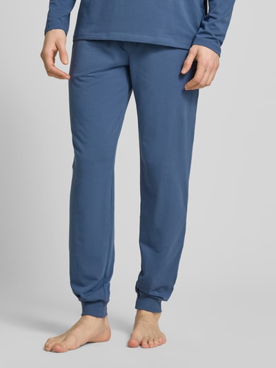 BOSS Relaxed Fit Sweatpants mit Label-Stitching Modell 'Mix&Match' Jeansblau 4