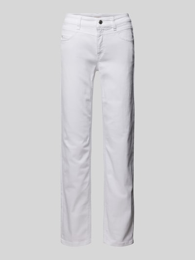 Cambio Regular Fit Jeans mit verkürztem Schnitt Modell 'POSH' Weiss 2