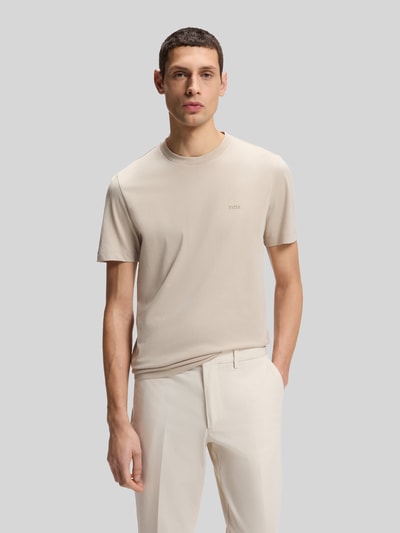 BOSS Regular Fit T-Shirt mit Logo Detail Modell 'THOMPSON_01' Beige 4