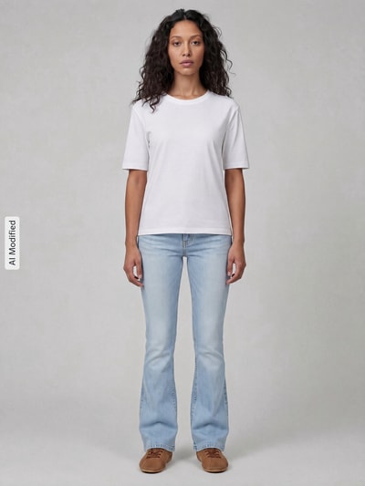 Levi's® 300 Slim Fit Bootcut-Jeans aus Baumwoll-Mix Modell '725®' Hellblau 1