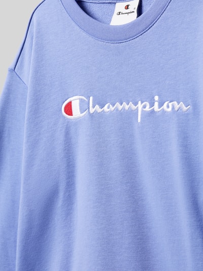 CHAMPION Sweatshirt mit Label-Stitching Lavender 2