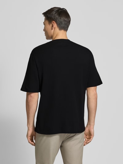 Matinique T-shirt met labeldetail, model 'hudson' Zwart - 5