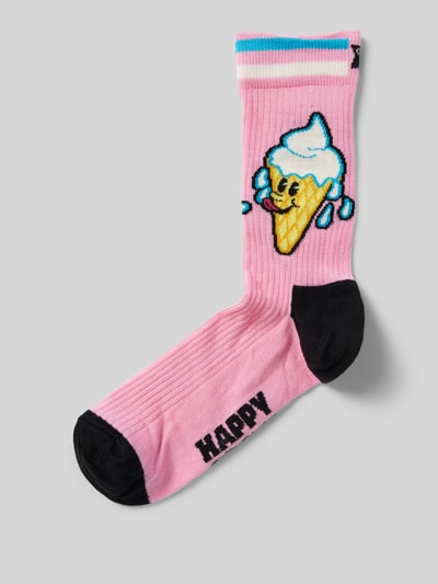 Happy Socks Socken mit Stretch-Anteil Modell 'Ice Cream' Pink 1