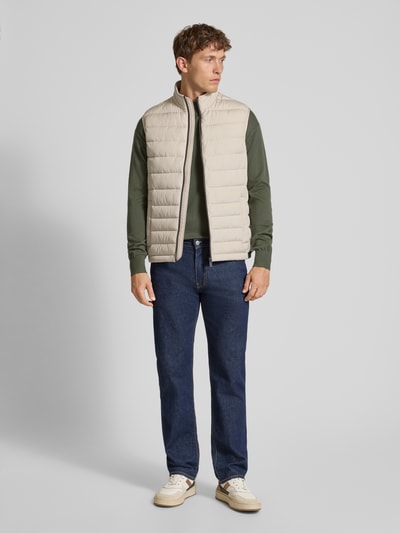 Christian Berg Men Bodywarmer met steekzakken Zand - 1