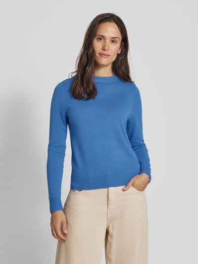 comma Gebreide pullover met ronde hals Rookblauw - 4