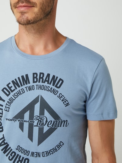 Tom Tailor Denim T-Shirt mit Print Hellblau 3