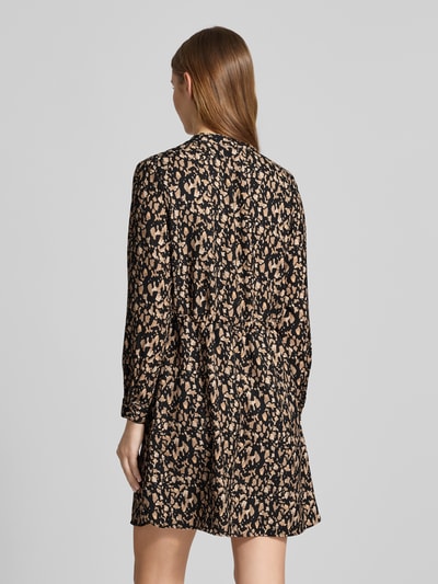 Only Tailliertes Blusenkleid mit Allover-Muster Modell 'CORY' Black 5