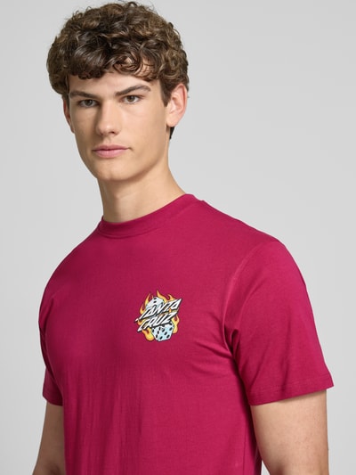 SANTA CRUZ T-shirt met labelprint Felroze - 3