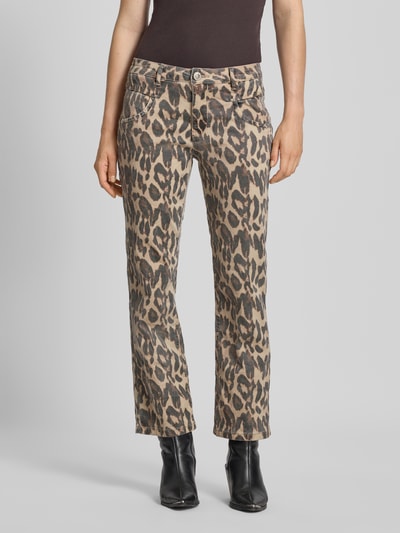 Buena Vista Straight fit broek in verkorte pasvorm, model 'Anna' Beige - 4