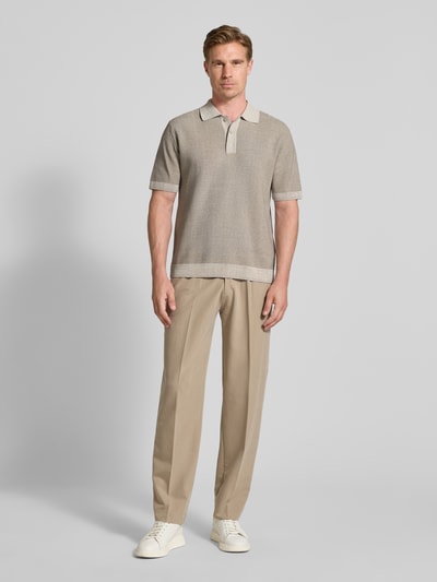 Drykorn Regular Fit Poloshirt mit Strukturmuster Modell 'TAMIAN' Sand 1