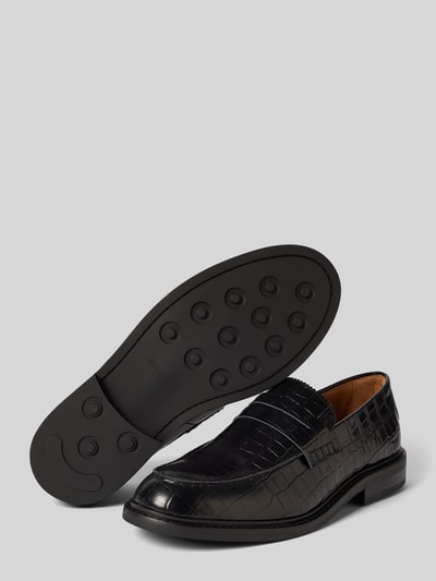 SELECTED HOMME Penny-Loafer aus echtem Leder Modell 'CARTER' Black 4