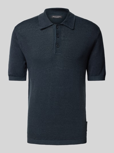 Marc O'Polo Regular Fit Poloshirt aus Leinen-Baumwoll-Mix Marine 2