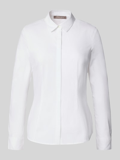 Christian Berg Woman Selection Slim fit overhemdblouse met blinde knoopsluiting Wit - 2
