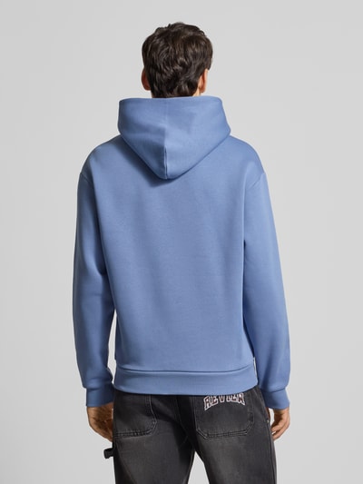 REVIEW Hoodie mit Label-Print Rauchblau 5